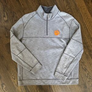 Tommy Bahama Reversible Quarter Zip Gray Pullover